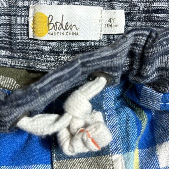 Mini Boden boys drawstring shorts plaid colorful - Picture 2 of 4